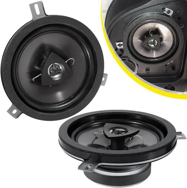 Main image of 2 Pack Speaker Upgrade For 2007-2018 Jeep Wrangler JK JKU & Grand Cherokee, Commander, Liberty, Dodge Challenger, Durango, Dakota, Nitro, Chrysler 6.5 Inch 2-Way Car Audio Speaker Replace OEM 77KICK10