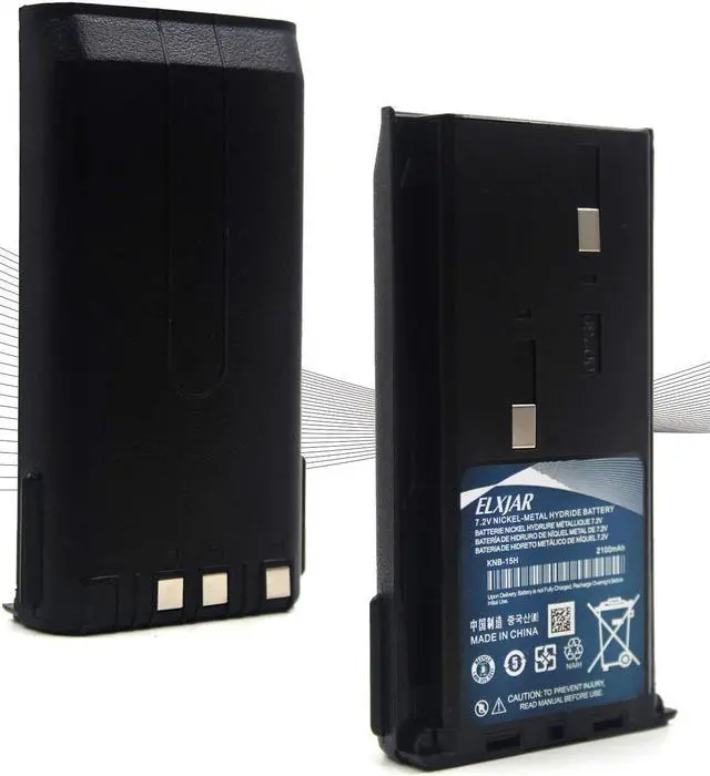 Main image of (2-Pack) 7.2V 2100mAh Ni-MH Battery Replacement for KNB-15H KNB-15A, Kenwood TK-260 TK-270 TK-272 TK-360 TK-370 TK-278 TK-372 TK-373 TK-378 TK-388 TK-2100 TK-2102 TK-2107 TK-3101 TK-3102 Radios