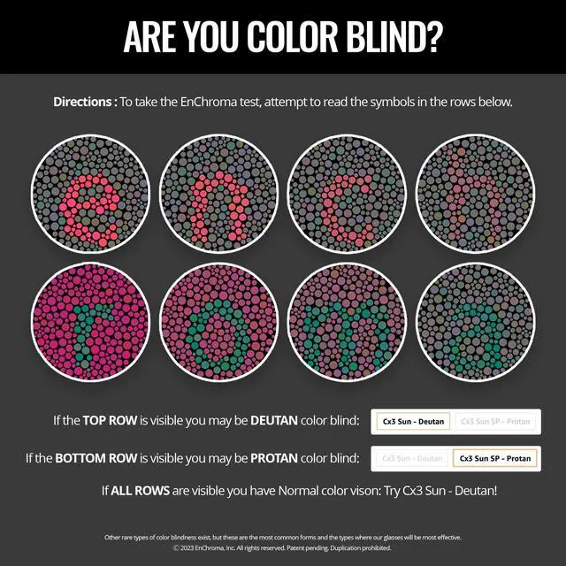 Alt view image 5 of 5 - Enchroma Color Blind Glasses - Rockridge - Correcting & Enhancing Glasses for Outdoor Use, Protan Color Blindness, Gunmetal