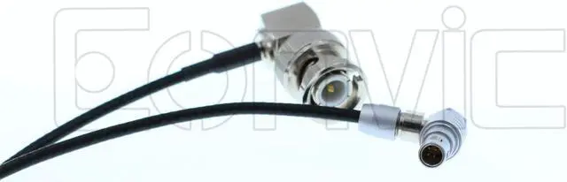 Alt view image 2 of 5 - Eonvic Red Epic Sync Time Code Cable Right Angle 00b 4 Pin to BNC