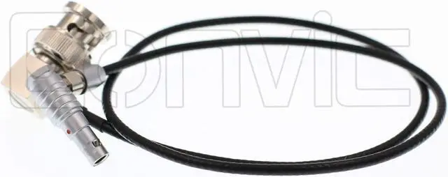 Alt view image 5 of 5 - Eonvic Red Epic Sync Time Code Cable Right Angle 00b 4 Pin to BNC
