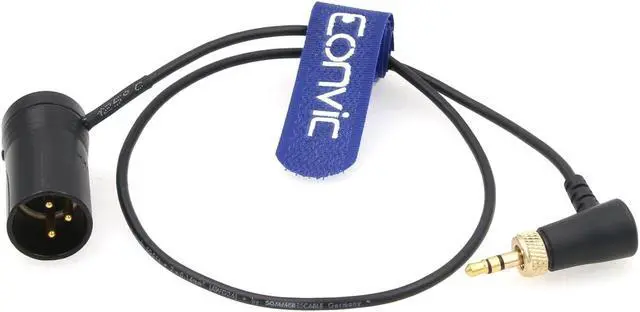 Main image of Eonvic 3.5mm Locking to Low Profile 3 Pin XLR Male Plug with Screws Aluminum Metal Cover Audio Cable for Sennheiser