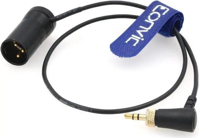 Alt view image 2 of 5 - Eonvic 3.5mm Locking to Low Profile 3 Pin XLR Male Plug with Screws Aluminum Metal Cover Audio Cable for Sennheiser