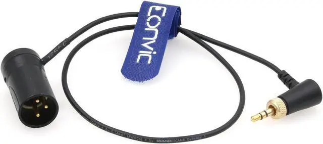 Alt view image 3 of 5 - Eonvic 3.5mm Locking to Low Profile 3 Pin XLR Male Plug with Screws Aluminum Metal Cover Audio Cable for Sennheiser