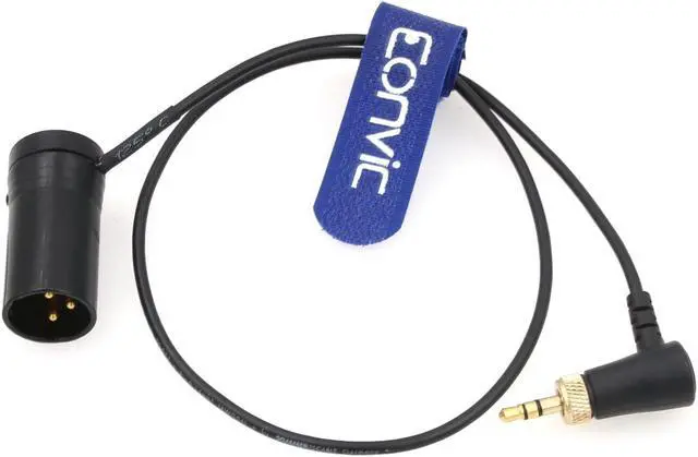Alt view image 4 of 5 - Eonvic 3.5mm Locking to Low Profile 3 Pin XLR Male Plug with Screws Aluminum Metal Cover Audio Cable for Sennheiser