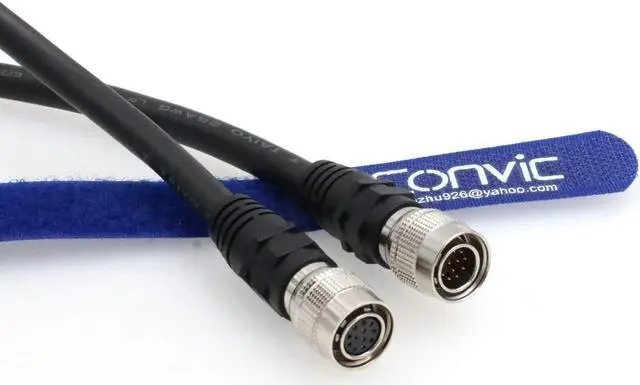 Alt view image 2 of 3 - Eonvic 12Pin Hirose Male to Female Cable CCD Camera Assembly Power Cable High Flexible Cable for Sony CCD CCXC Industrial Camera