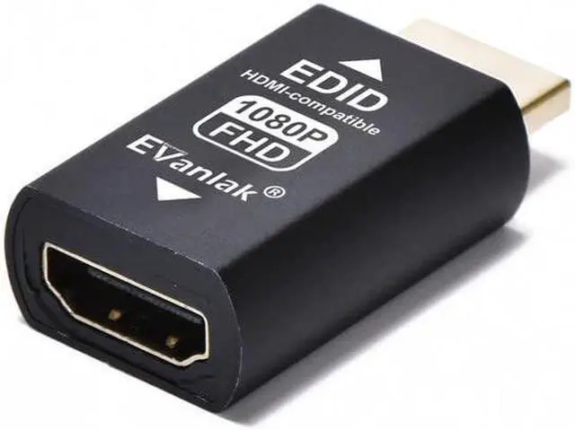 Alt view image 4 of 5 - EVanlak Hdmi Edid Emulator Passthrough Eliminated Emulator Adapter 3rd Generrtion Work with Mac Thunderbolt to HDMI Switches/Extender/AV Receiver/Video Splitters -1920X1080@59hz-3pack