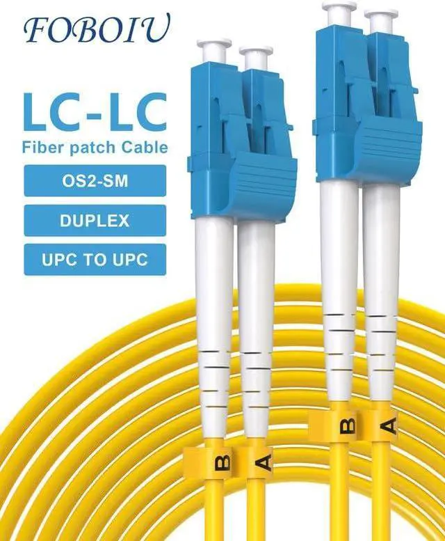 Alt view image 2 of 5 - Foboiu 5 Pack OS2 LC to LC Single Mode Fiber Patch Cable 2m/6ft, Duplex OS2 SM Fiber Optic Cable OS1, 9/125um LZSH 1G/10GB Fiber Optical Patch Cord, Including 3ft/6ft/10ft/15ft
