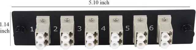 Alt view image 2 of 5 - fyboptwu - 12 Fibers LC to LC Duplex Multi-mode Fiber Patch Panel with 6 pcs LC/LC UPC Duplex Multimode Fiber Optic Coupler Adapters Connector, 3pcs