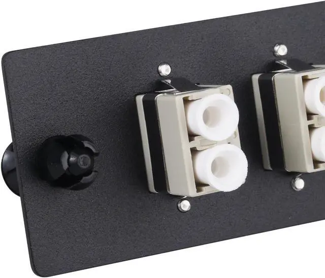 Alt view image 3 of 5 - fyboptwu - 12 Fibers LC to LC Duplex Multi-mode Fiber Patch Panel with 6 pcs LC/LC UPC Duplex Multimode Fiber Optic Coupler Adapters Connector, 3pcs