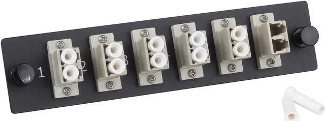 Alt view image 5 of 5 - fyboptwu - 12 Fibers LC to LC Duplex Multi-mode Fiber Patch Panel with 6 pcs LC/LC UPC Duplex Multimode Fiber Optic Coupler Adapters Connector, 3pcs