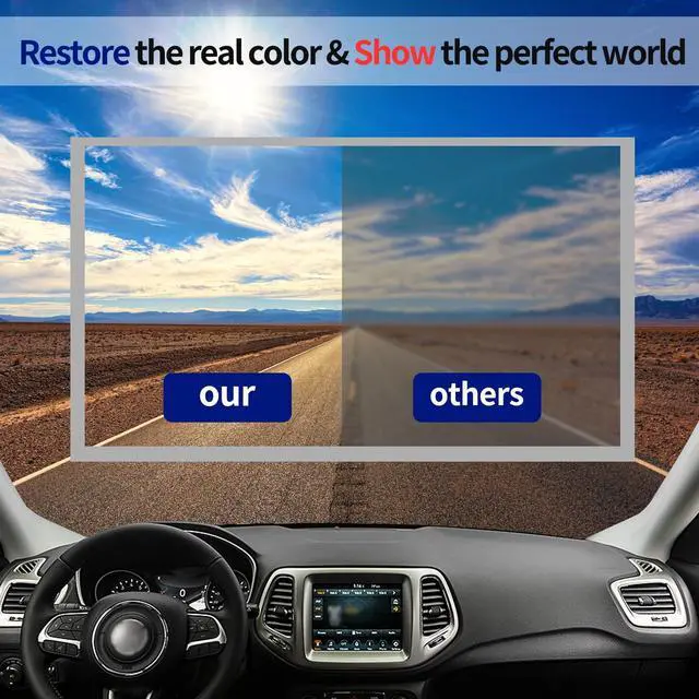 Alt view image 4 of 5 - Getfarway 7" Inch Replacement Uconnect VP2 LCD Monitor Display with Touch Screen Navigation Digitizer Fit for Jeep Compass 2017 2018 2019 2020 Replace# TDO-WXGA0700K00033-V2 TDO-WXGA0700K00057-V1
