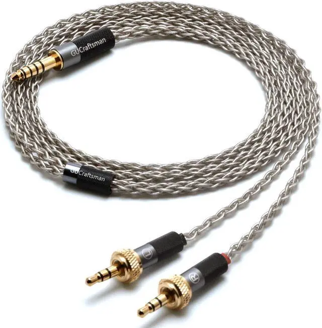 Main image of GUCraftsman 6N Single Crystal Silver Upgrade Headphones Cable 4Pin XLR/2.5mm/4.4mm Balance Headphone Upgrade Cable for Sony MDR-Z7 MDR-Z7M2 MDR-Z1R (4.4mm Plug)