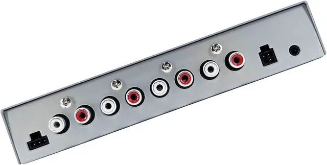 Alt view image 5 of 5 - Hifonics HFEQ7 7-Band 9 Volts 1/2 DIN Pre-Amp Car Audio Graphic Equalizer with Front 3.5mm Auxiliary Input, Rear RCA Auxiliary Input and High Level Speaker Inputs Black