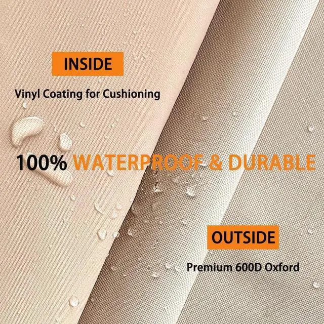 Alt view image 3 of 5 - Outdoor TV Cover 80-85 Inches, HOMEYA 600D Heavy Duty Waterproof & Weatherproof TV Screen Protector with Double Zipper, Velcro Seal, Fits Most TV Mounts and Stands, for Outside LED LCD Flat Screen TVs