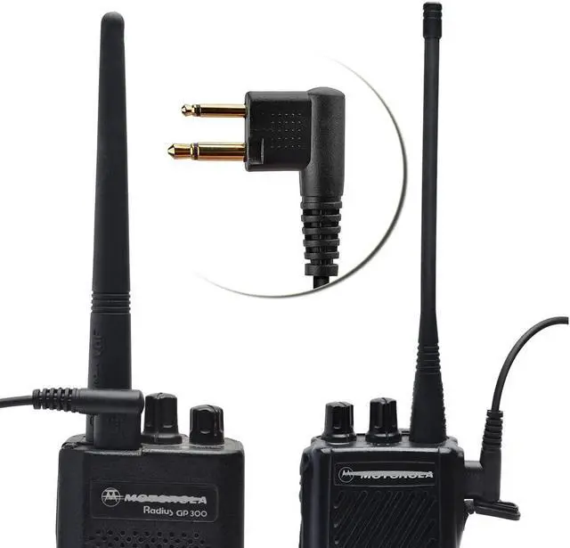 Alt view image 4 of 5 - HYS 2 Way Radio Headset Law Enforcement Earpiece and Mic with Soft Silicone Ear Buds Medium Earmold for Motorola RDM2070d CP200