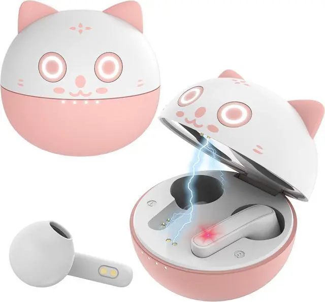 Main image of Instiwitt B62 Pink and White Sii True Wireless Earphones with 40 Hour Playback Time