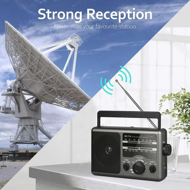 Alt view image 5 of 5 - AM FM Portable Radio Battery Operated Radio with Best Reception, Earphone Jack, Best Sounds Quality