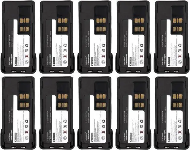 Main image of KASLNOUO 10-Pack PMNN4491A Battery Replacement for Motorola PMNN4493A PMNN4491C PMNN4409AR XPR7500 XPR7550 XPR3500 XPR3300 PMNN4409AR7.4V 2600mAh Radio Batteries