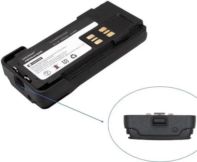 Alt view image 4 of 5 - KASLNOUO 10-Pack PMNN4491A Battery Replacement for Motorola PMNN4493A PMNN4491C PMNN4409AR XPR7500 XPR7550 XPR3500 XPR3300 PMNN4409AR7.4V 2600mAh Radio Batteries