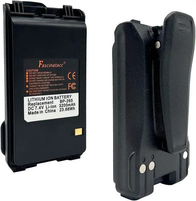 Alt view image 2 of 5 - BP265 BP-265 3200mAh Li-ion Battery Replacement for Portable Radio IC-T70A IC-T70E IC-V80 IC-V80E IC-F3001 IC-F4001 IC-F3002 IC-F3004 F3101D F3103D F4101D F4103D IC-F4002 IC-F3003 IC-F4003 BP-264