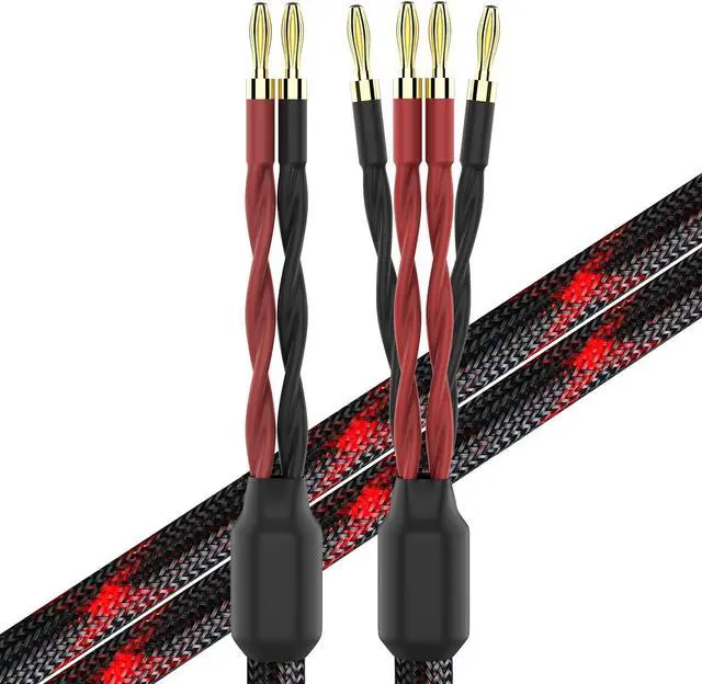 Main image of k4B-2B Bi-Wire Speaker Cable (2 Banana Plugs - 4 Banana Plugs), 1pair Set (Total 12banana Plugs), k4B-2B (4M(13.12ft))