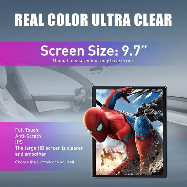 Alt view image 3 of 5 - Kunfine Tesla Style Car Android Navigation Stereo GPS Radio Reverse Camera Display 9.7" IPS Touchscreen Headunit Tablet Pad Media Player for Chevrolet Cruze 2009-2015, if Applicable Quad Core 1G+16G