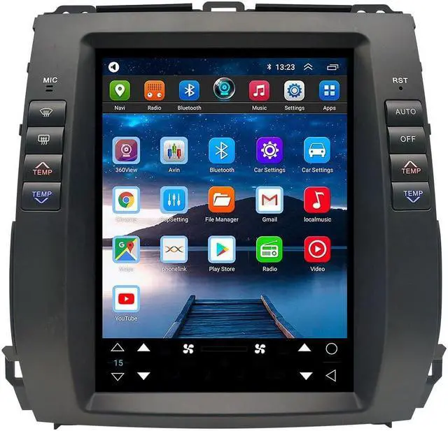 Main image of Large Touch Screen Navigation for Toyota Prado Lexus GX470 2002-2009, RAM2G+ROM 32G 10.4 inch Android 13 Car Stereo Radio Wireless Apple Carplay Android Auto Tesla Screen Music Player