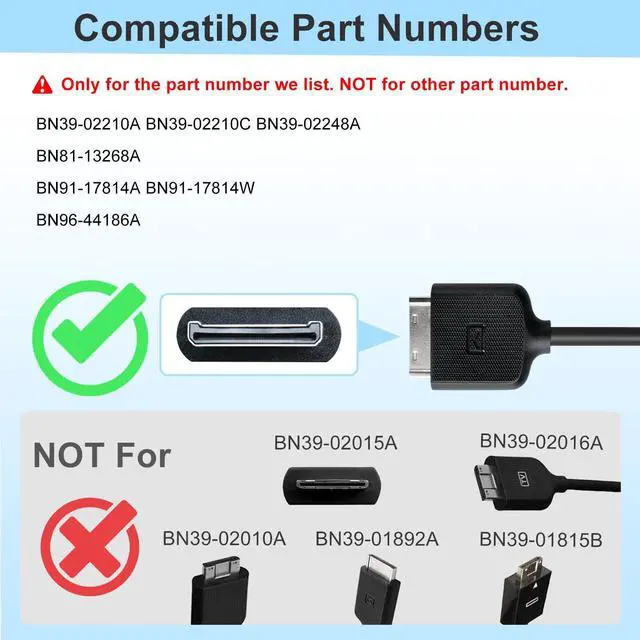 Alt view image 2 of 5 - BN39-02210A BN96-44186A BN91-17814A BN91-17814W for Samsung One Connect Cable with Holder, One Connect Cable for Samsung TV UN55KS8000F UN55KS800DF UN55KS8500F UN55KS9000F UN55KS9500F UN60KS8000F