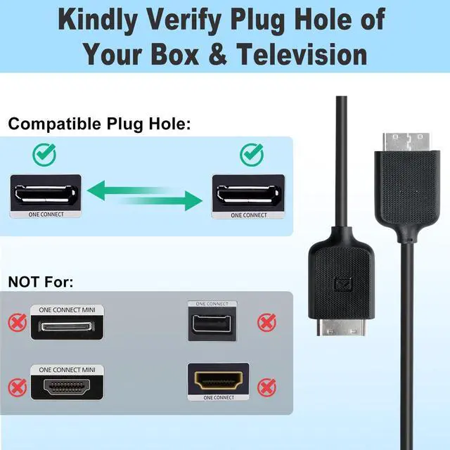 Alt view image 5 of 5 - BN39-02210A BN96-44186A BN91-17814A BN91-17814W for Samsung One Connect Cable with Holder, One Connect Cable for Samsung TV UN55KS8000F UN55KS800DF UN55KS8500F UN55KS9000F UN55KS9500F UN60KS8000F