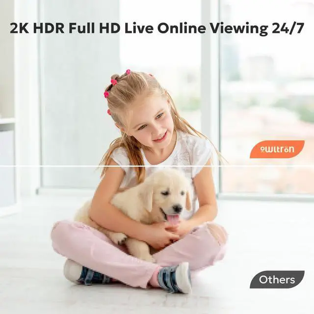 Alt view image 2 of 5 - owltron Indoor Camera 2K, 360 Cameras for Home Security with Motion Detection, Baby Monitor with Phone App, 2.4G WiFi Pet Cam with Night Vision & 2-Way Audio