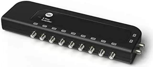 Main image of SLX TV Antenna Amplifier, 8 Way Signal Distribution Amplifier with F-Type Connections, 4G & 5G Filtering, TV Antenna Indoor, HD TV/FM/DAB, Improved Energy Efficiency (8-Way)