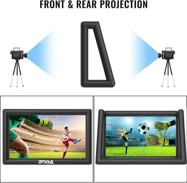 Alt view image 5 of 5 - PPXIA Inflatable Movie Screen Outdoor Projector Screen for Outside 25ft, Large Blow Up Screens Front and Rear Projection with Air Blower, Best for Movie Nights Backyard Home Theater