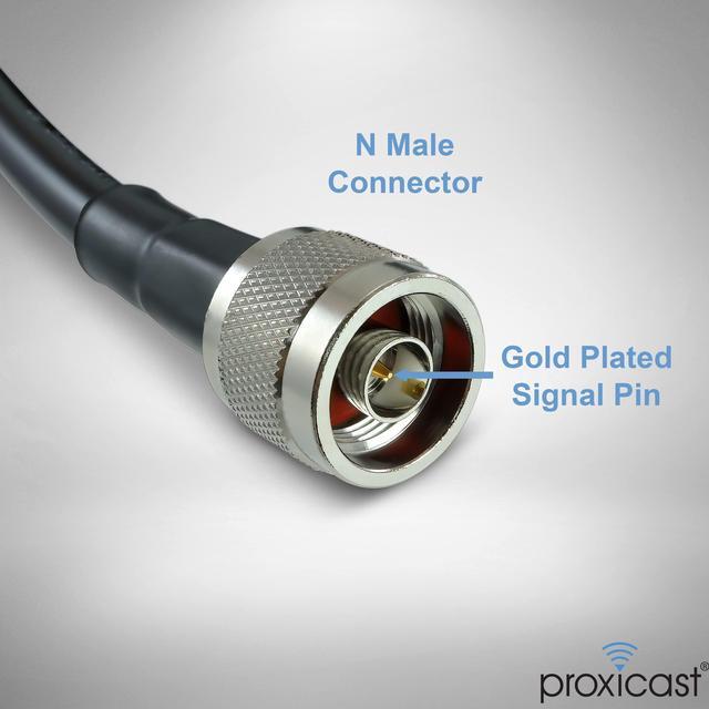Alt view image 3 of 5 - Proxicast 36 ft RP SMA Male to N Male Premium CFD400 Low-Loss Coaxial Cable (50 Ohm) for Connecting WiFi & Helium Miner (HNT Hotspots) to N-Female Antennas (Not for TV or Cellular) (ANT-310-420-36)