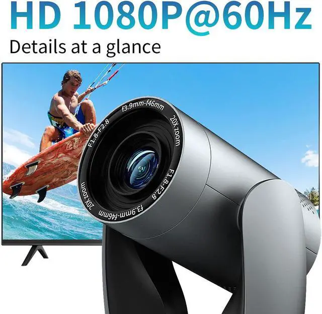 Alt view image 5 of 5 - PWAY Conference Camera 20X Zoom Full HD 1080P PTZ Video Conference Room Camera for Business Meeting, Ultra HD Camera Support SDI, DVI, LAN, RS485, RS232