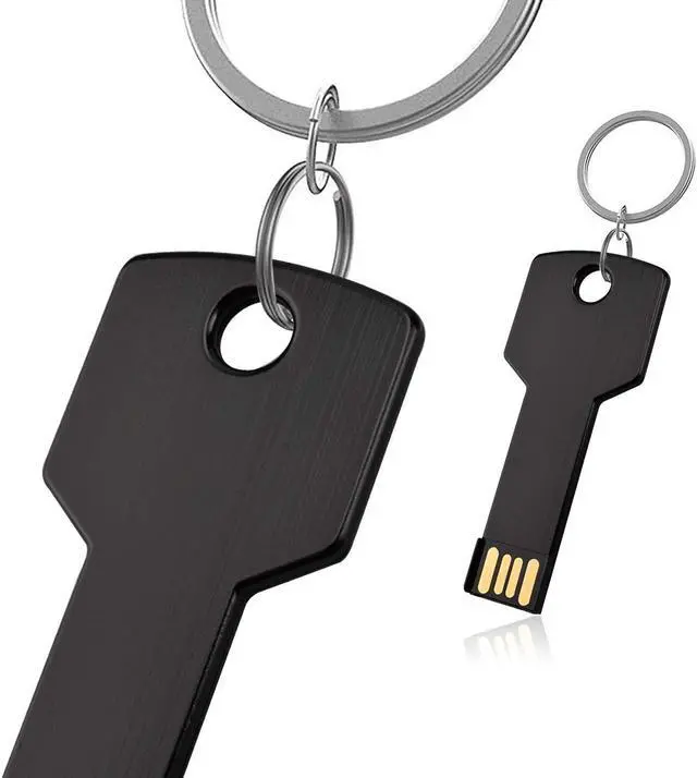 Alt view image 4 of 5 - RAOYI 10 Pack 8GB USB Flash Drive USB 2.0 Metal Key Shape Memory Stick Thumb Drive Pen Drive-Black