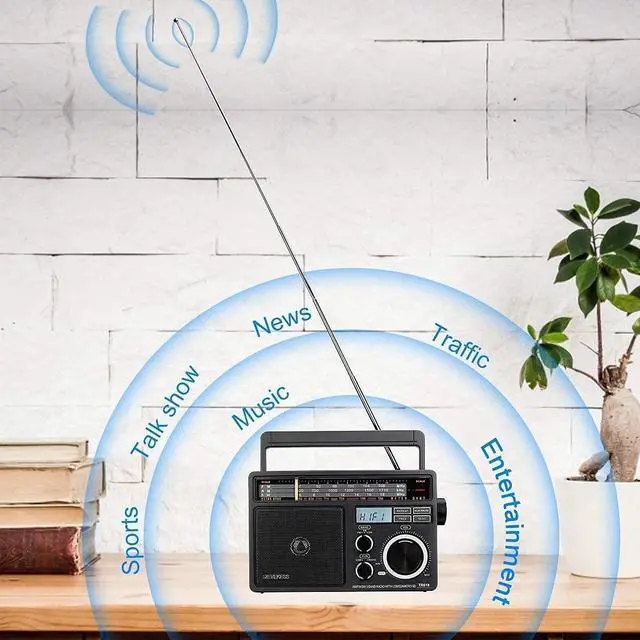 Alt view image 3 of 5 - Retekess V115 Digital AM FM SW Radio - Portable, Shortwave, TF Card & Recording Support, AC or D Battery Powered