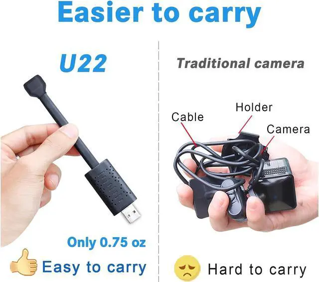 Alt view image 2 of 5 - Smallest Wireless Wifi USB Camera,HD1080P Baby Monitor Camera,Portable Video Security Camera with Upgrade Night Vision,Motion Detection,Cloud Storage,Remote Viewing for Security with iOS Android APP