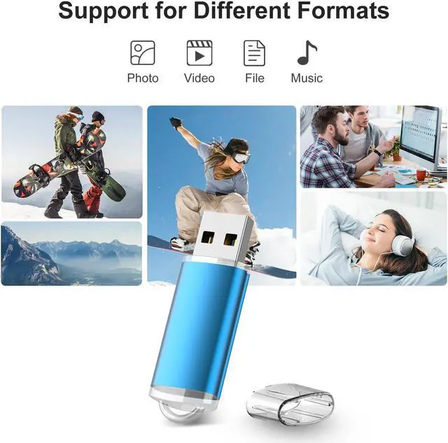 Alt view image 4 of 5 - RAOYI 10 Pack 2G 2GB USB Flash Drive USB 2.0 Memory Stick Thumb Drive Pen Drive Blue