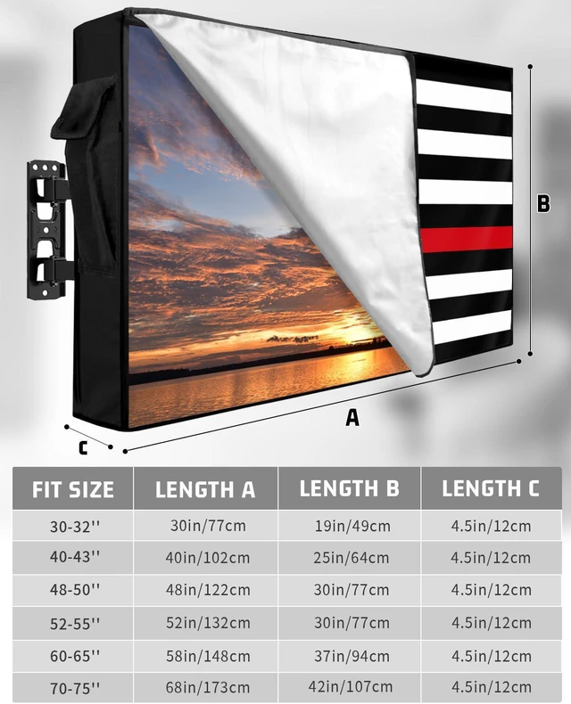 ELR Outdoor TV Abdeckung 30-32 Zoll – Wasserdichte, Staubdichte Schutzhülle Für Garten- Und Pool-Fernseher