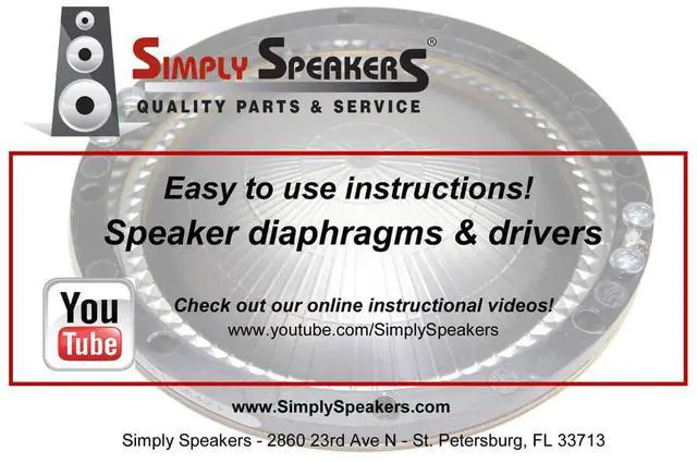 Alt view image 4 of 5 - SS Audio Electro Voice Aftermarket Speaker Replacement Horn Diaphragm, DH3, DH2010A, D-DH3