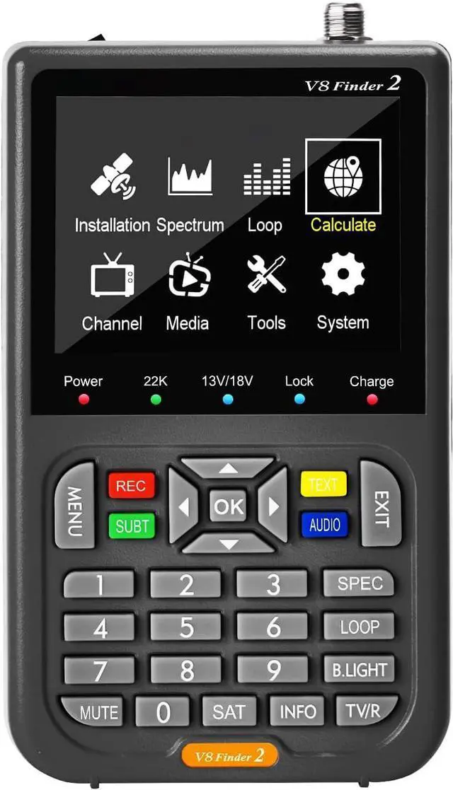 Main image of V8 Finder 2 TV Signal Finder Meter, DVB-S/S2/S2X Signal Receiver with 3.5 inch HD Digital Display, H.264 Auto Calculate Angle Built-in 4000mAh Battery for Adjusting Sat Dish