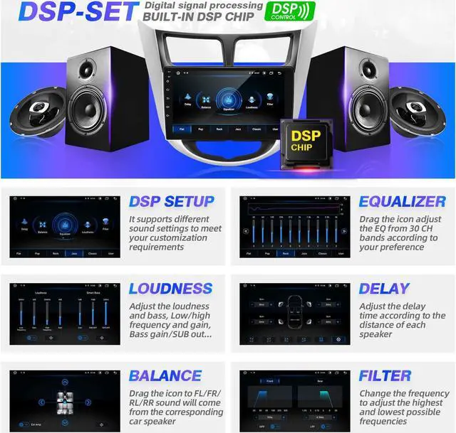 Alt view image 4 of 5 - SizxNanv Android Touch Screen Compatible with Carplay Android Auto,Car Radio Stereo Bluetooth Navigation Multimedia Player GPS WiFi AM/FM Backup Camera Head Unit for Verna Accent Solaris 2010-2016