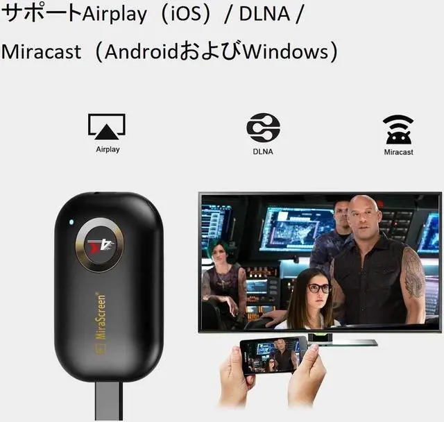 Alt view image 4 of 5 - SmartSee HDMI Wireless Display Receiver 5G WiFi 4K 1080P Mobile Screen Cast Mirroring Adapter Dongle for iPhone Mac iOS Android to TV Projector Support Miracast Airplay DLNA No Switching (5G+2.4G)