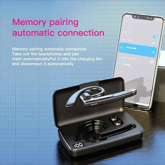 Alt view image 2 of 5 - URIZONS Rotatable Earhook Bluetooth Gaming On Ear Earbuds - Wireless Earphones Low Latency with Charging case Over Ear Bluetooth Headphones Open Ear TWS Headset Suitable for Gamers/Runners/Sport-Black