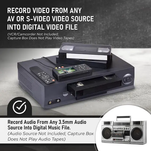 Alt view image 3 of 5 - SoundBeast Video Capture Box 2.0 - Record Video & Audio from VCR, VHS, AV, RCA, S-Video, Hi8, Camcorder, DVD, Cassette Tape Players, Stereos, Turntables