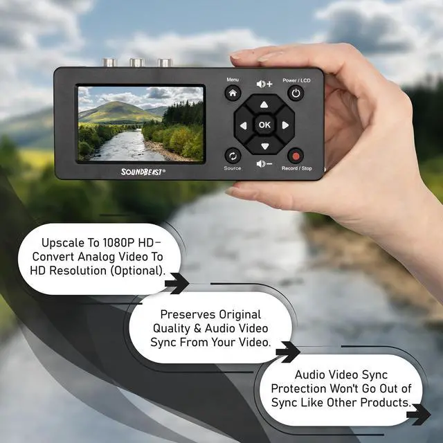 Alt view image 5 of 5 - SoundBeast Video Capture Box 2.0 - Record Video & Audio from VCR, VHS, AV, RCA, S-Video, Hi8, Camcorder, DVD, Cassette Tape Players, Stereos, Turntables