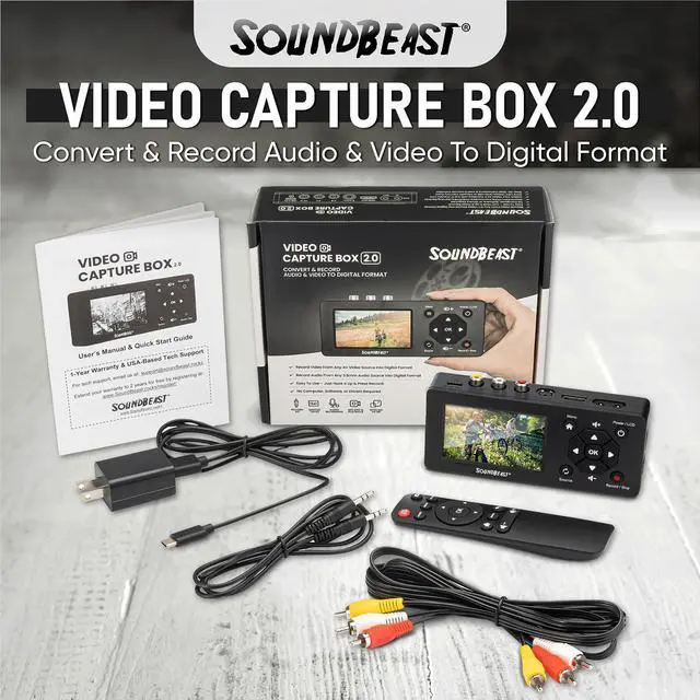 Alt view image 2 of 5 - SoundBeast Video Capture Box 2.0 - Record Video & Audio from VCR, VHS, AV, RCA, S-Video, Hi8, Camcorder, DVD, Cassette Tape Players, Stereos, Turntables