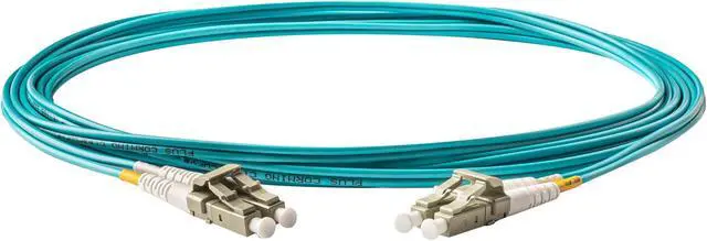 Alt view image 2 of 5 - SpeedyFiberTX 4-Pack 1 Meter Multimode 10G OM3 50/125 Fiber Optic Patch Cable, Duplex LC to LC, Aqua Riser OFNR Cable Jacket