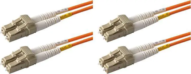 Main image of SpeedyFiberTX - 2-Pack 50 Feet Multimode OM1 62.5/125 Fiber Patch Cable, Duplex LC to LC, Slim Zipcord OFNR Cable Jacket